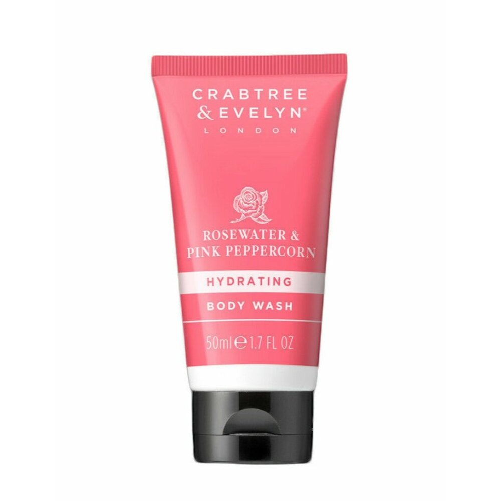 Crabtree & Evelyn Rosewater & Pink Peppercorn Body Wash Travel 1.7 oz., 5 Pack